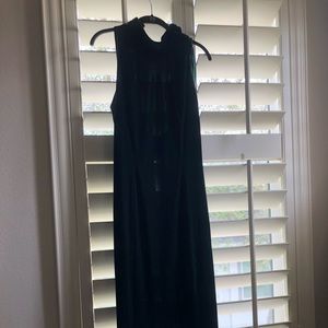 Green Velvet Long Dress